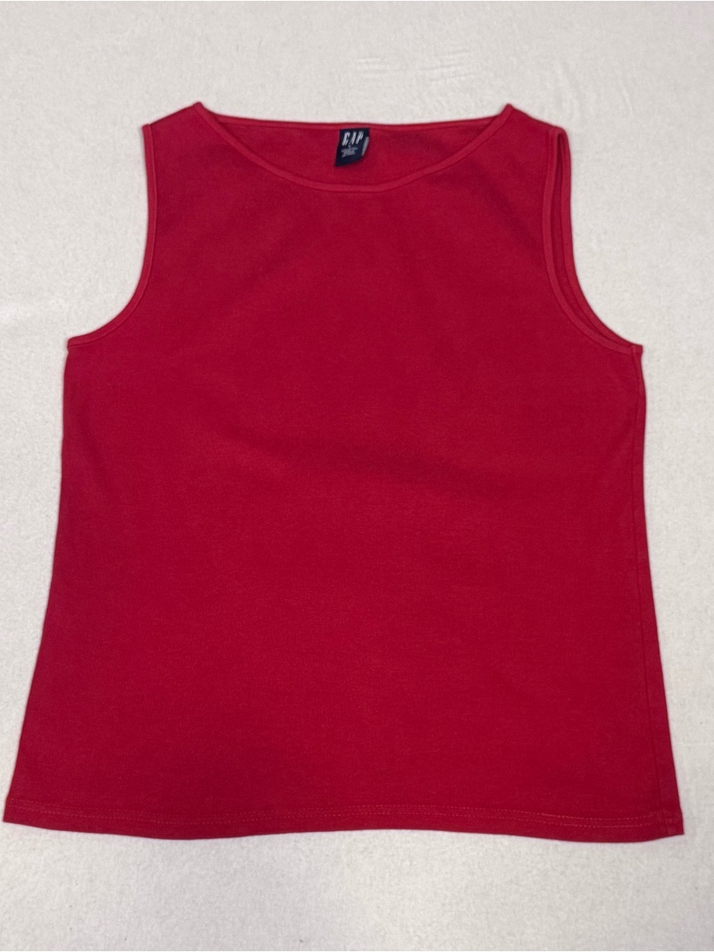 Vintage GAP Tomato Red Sleeveless Tank Top, Y2K, Layering, Labor Day, Patriotic